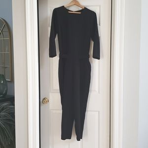 Madewell Sloan jumpsuit, black crepe, size 2